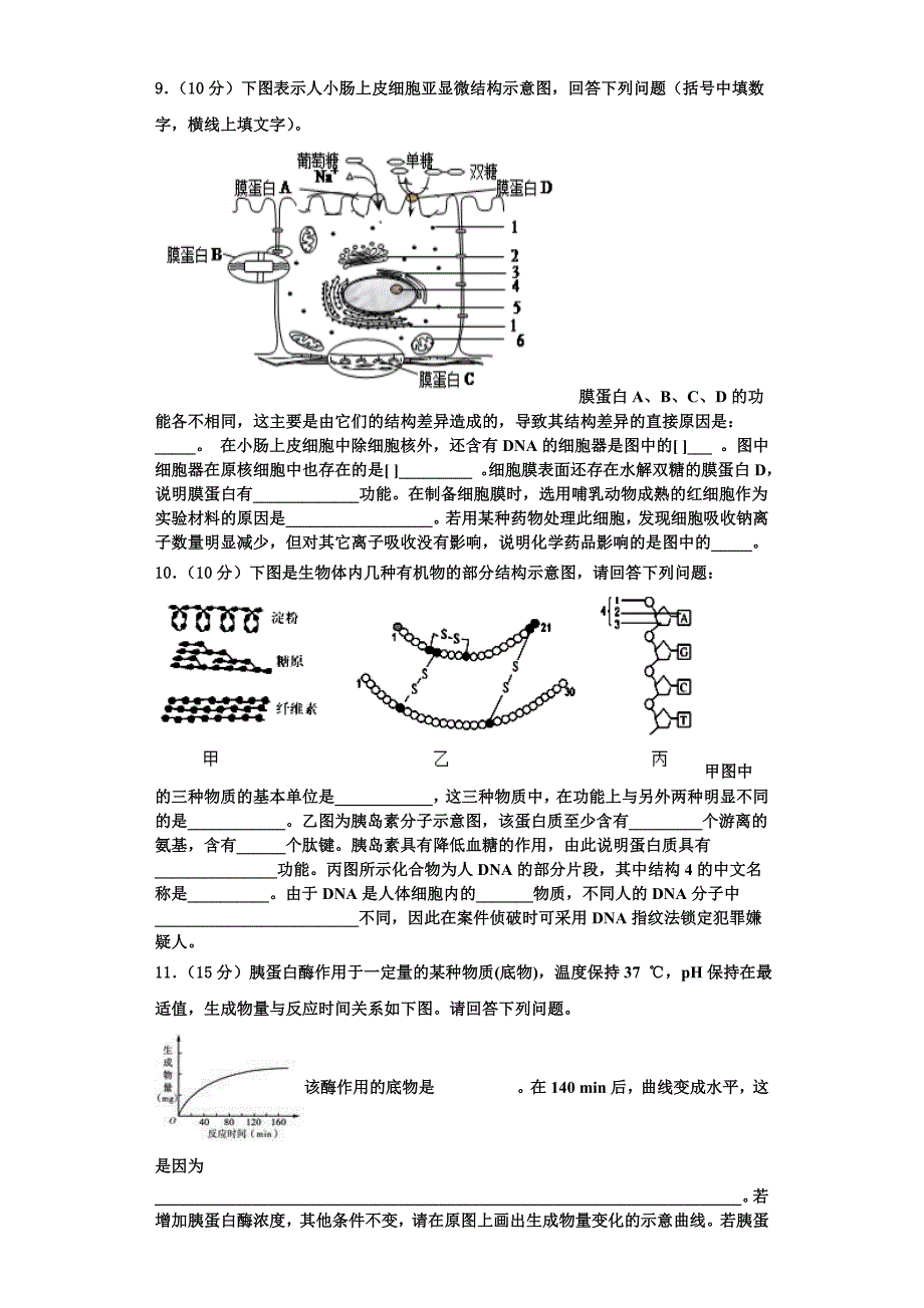 2024届山东省济南市名校生物高一上期末联考模拟试题含解析_第3页