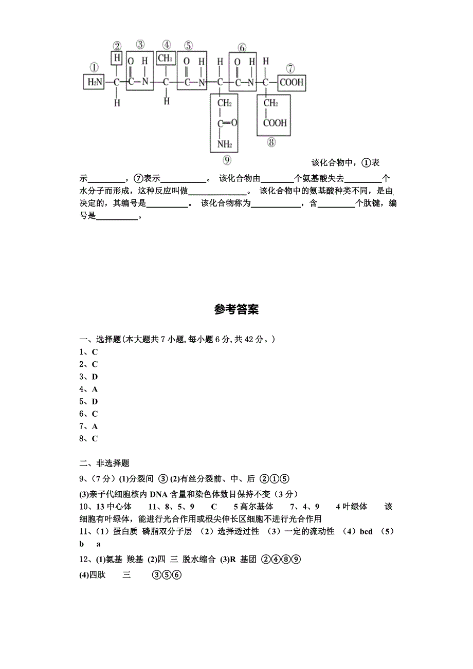 2024届山大附属中学高一生物第一学期期末统考试题含解析_第4页