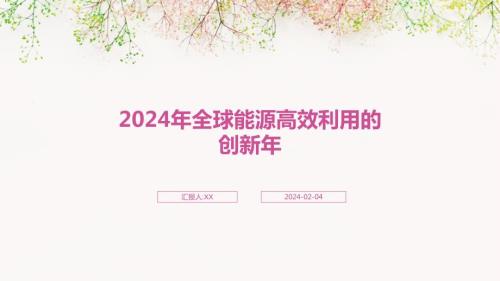 2024年全球能源高效利用的创新年