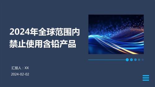 2024年全球范围内禁止使用含铅产品