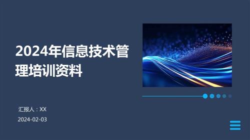 2024年信息技术管理培训资料