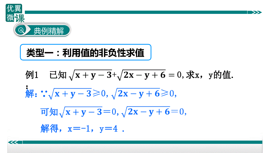 八年级下次册数数1.利用二次根式的非负性求值_第3页