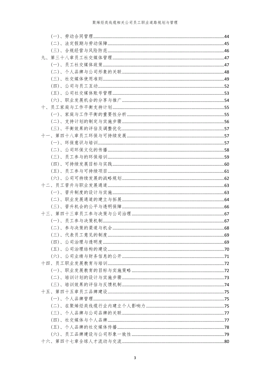 聚烯烃类线缆相关公司员工职业道路规划与管理_第3页