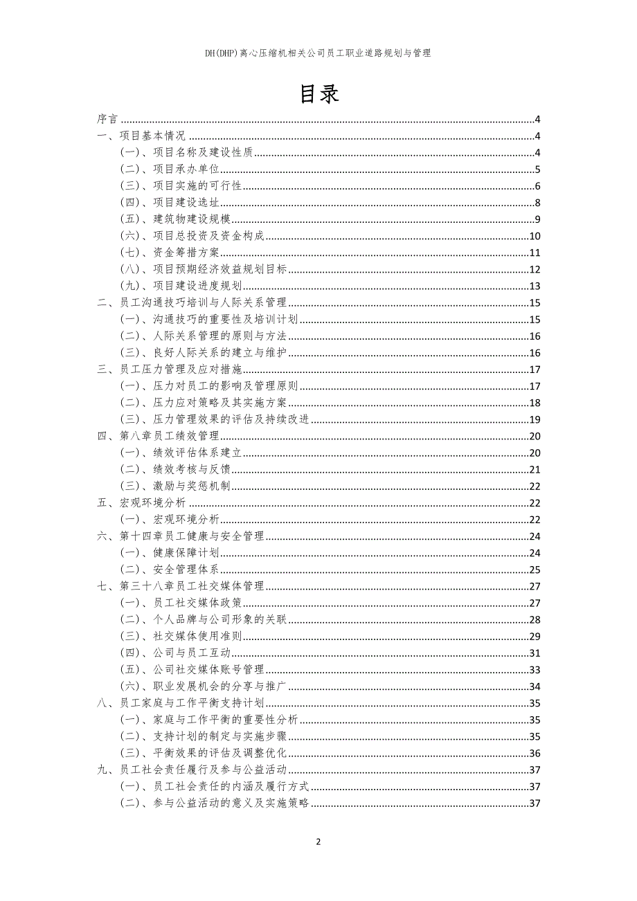 DH(DHP)离心压缩机相关公司员工职业道路规划与管理_第2页