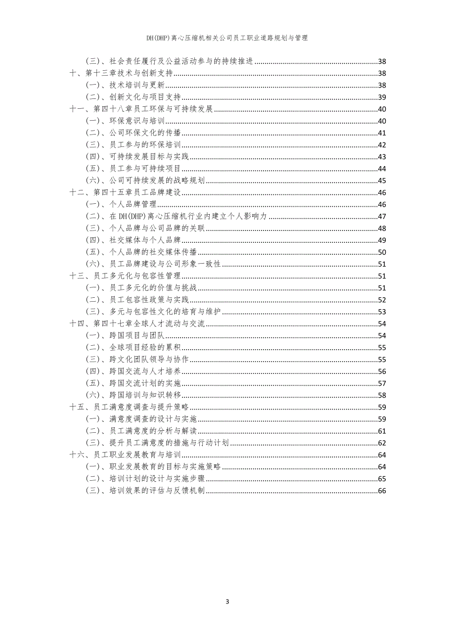 DH(DHP)离心压缩机相关公司员工职业道路规划与管理_第3页