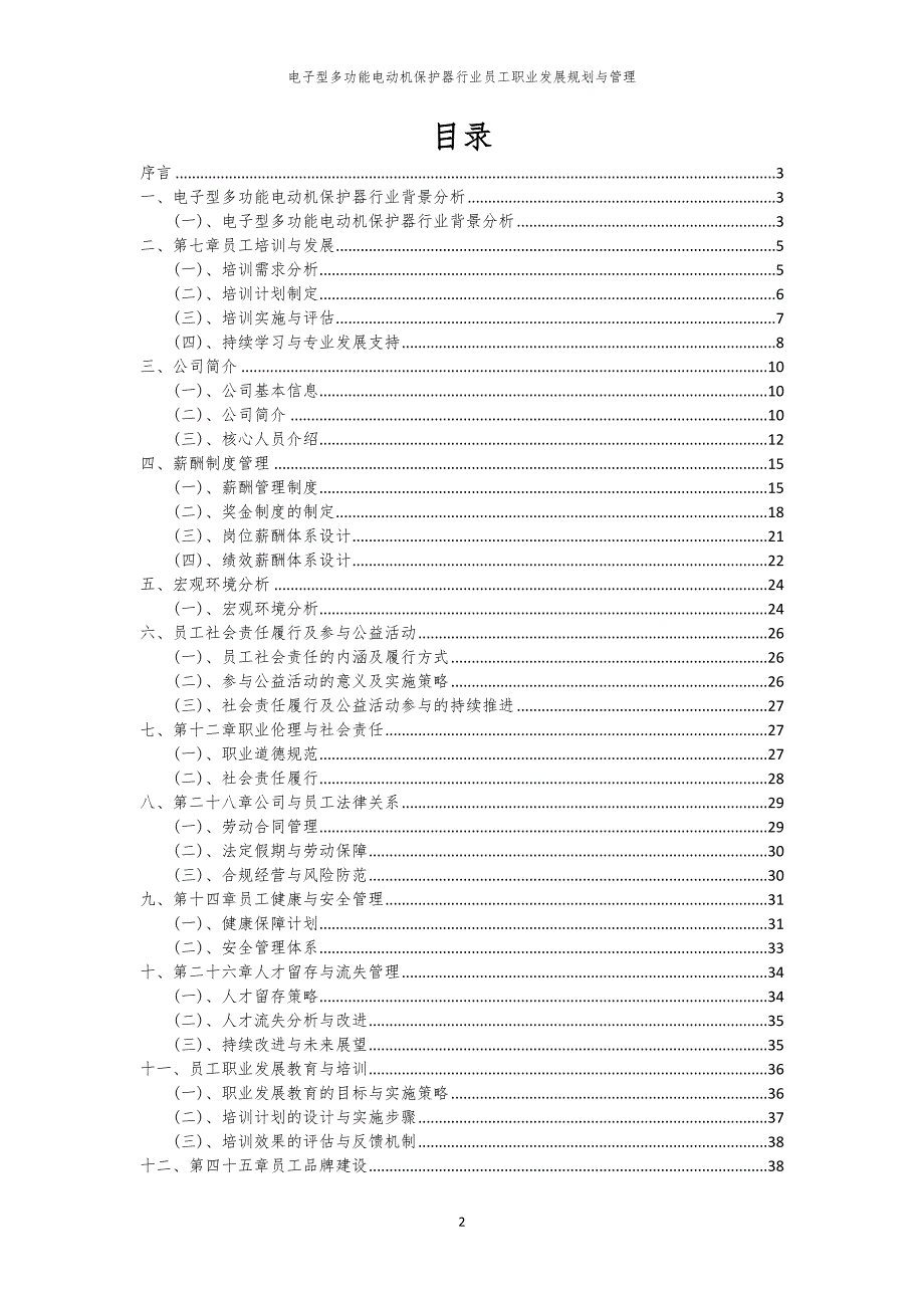 电子型多功能电动机保护器行业员工职业发展规划与管理_第2页