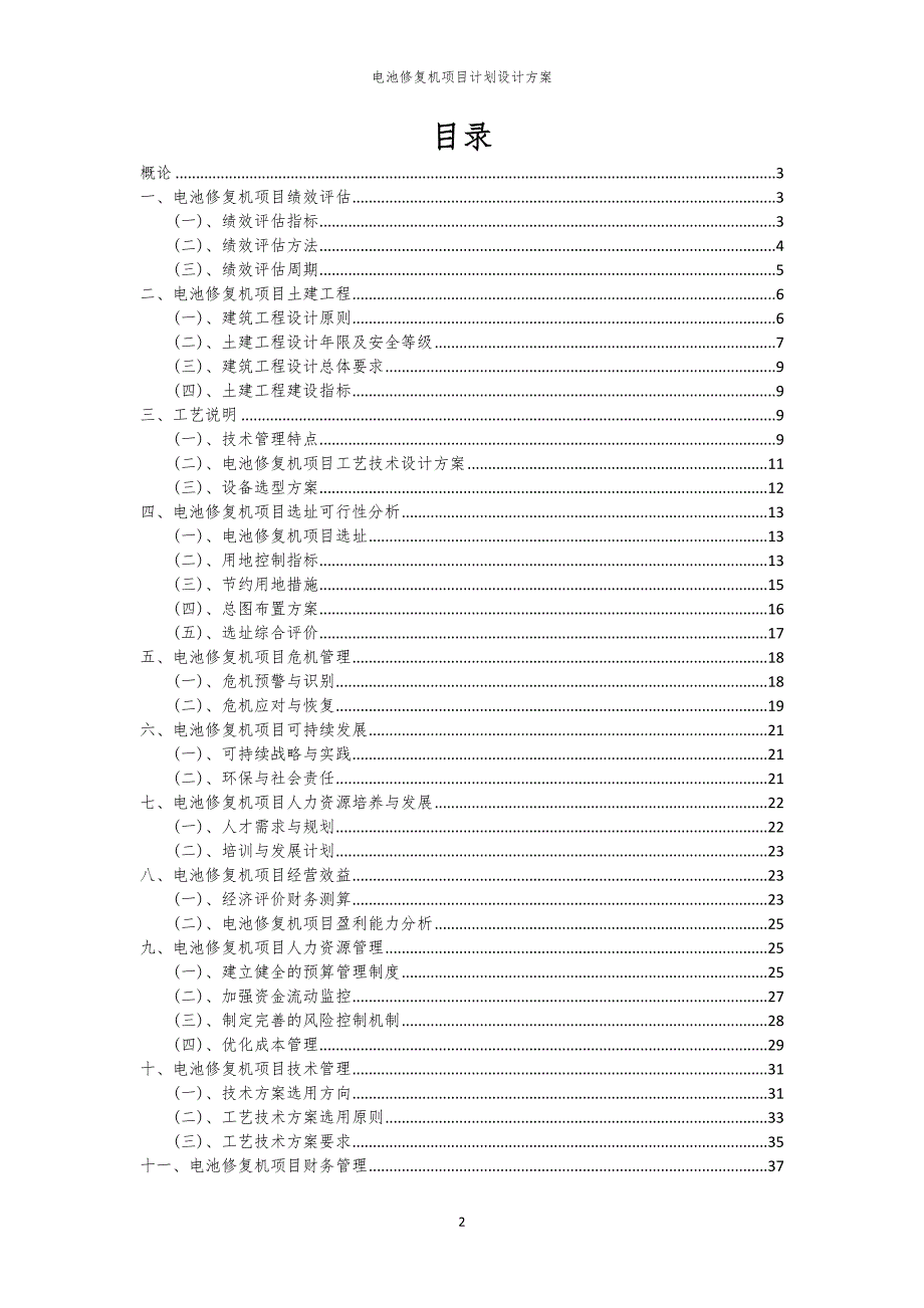 电池修复机项目计划设计方案_第2页