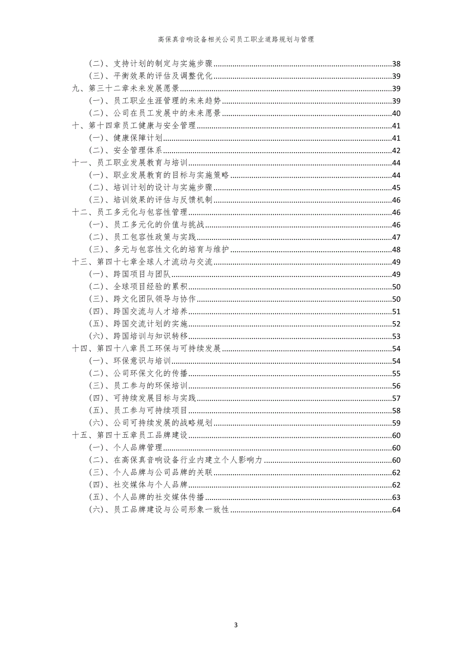 高保真音响设备相关公司员工职业道路规划与管理_第3页