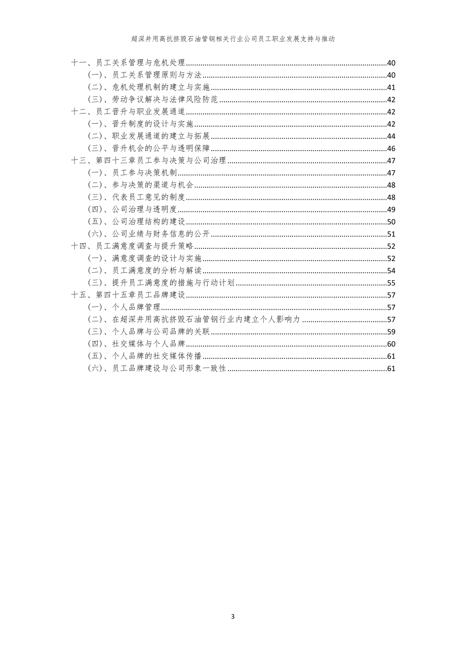 超深井用高抗挤毁石油管钢相关行业公司员工职业发展支持与推动_第3页