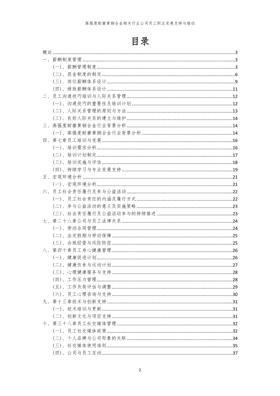 高强度耐磨黄铜合金相关行业公司员工职业发展支持与推动_第2页