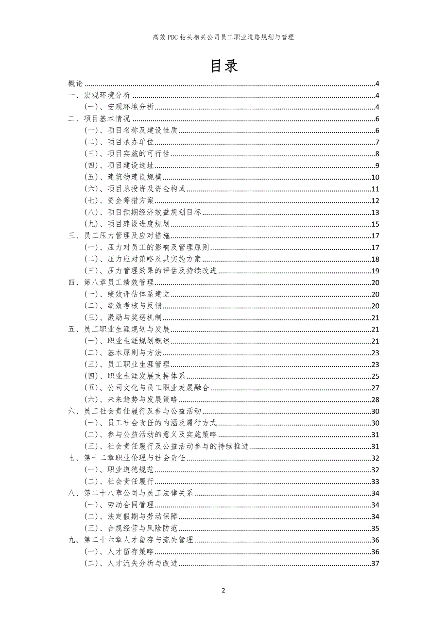高效PDC钻头相关公司员工职业道路规划与管理_第2页