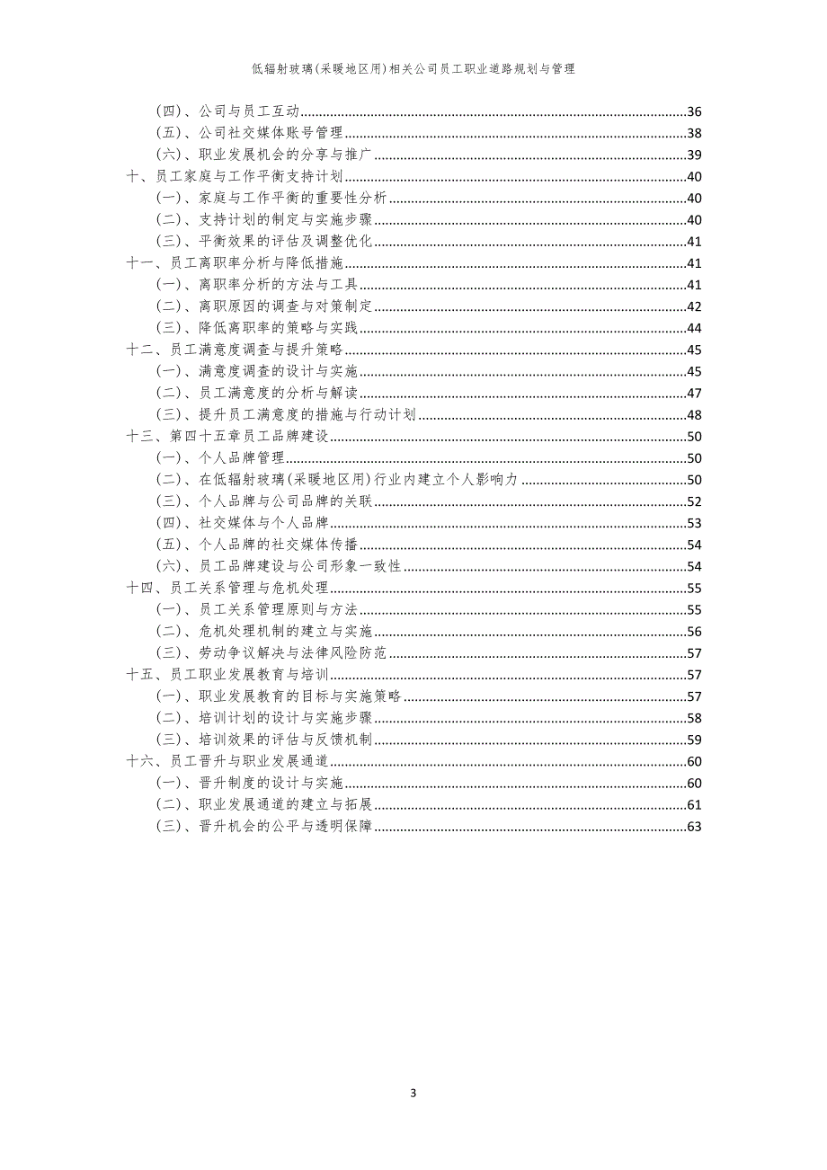 低辐射玻璃(采暖地区用)相关公司员工职业道路规划与管理_第3页