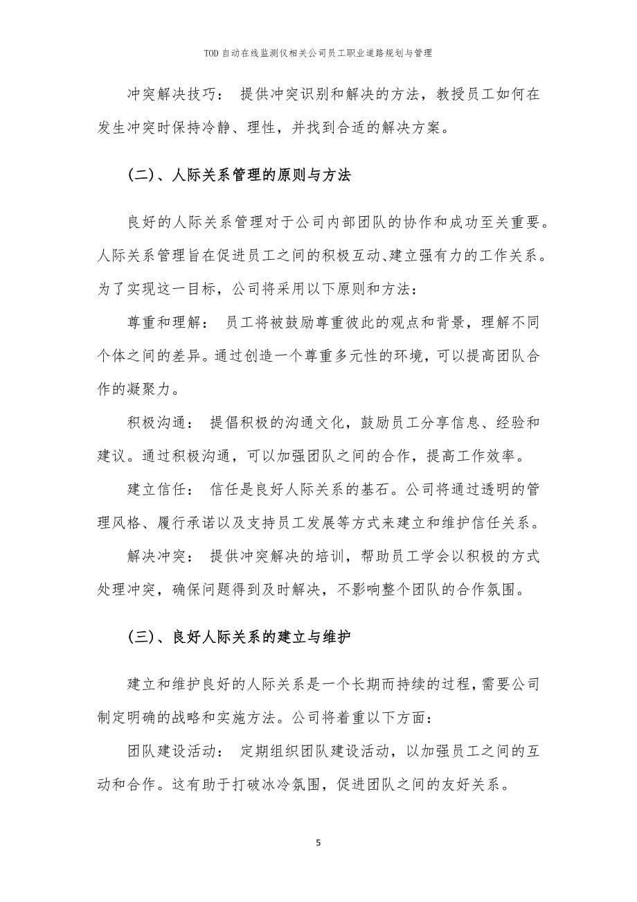 TOD自动在线监测仪相关公司员工职业道路规划与管理_第5页