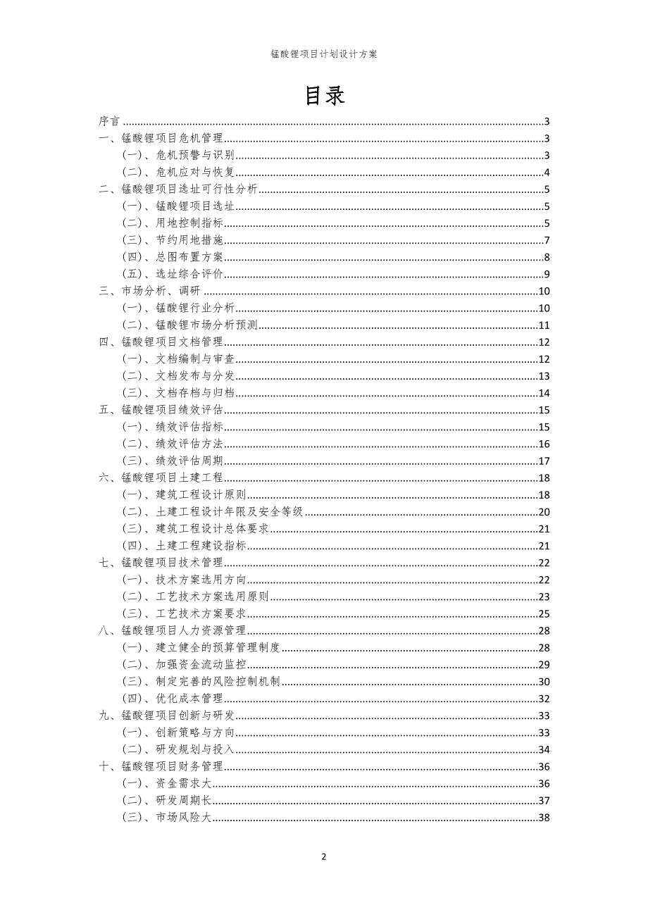 锰酸锂项目计划设计方案_第2页