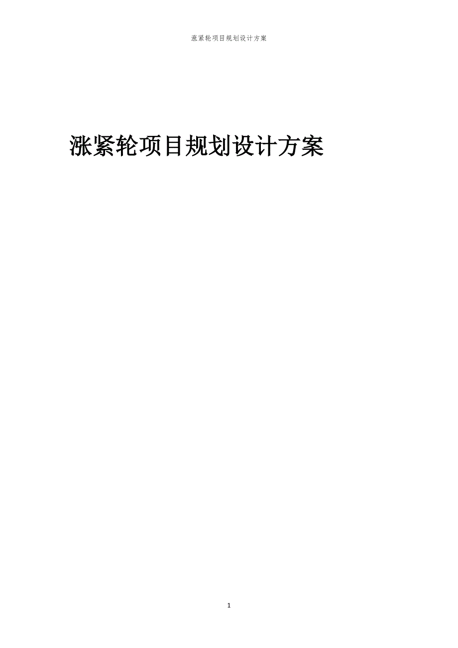 涨紧轮项目规划设计方案_第1页