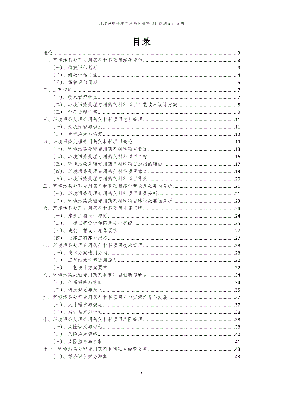 环境污染处理专用药剂材料项目规划设计蓝图_第2页