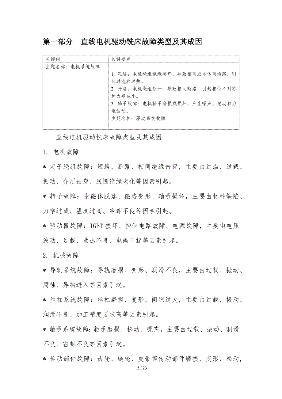 直线电机驱动铣床的故障诊断与预测维护_第2页