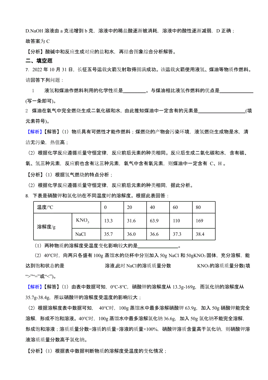 内蒙古各地市2023年中考化学试题【4套】（含答案）_第4页