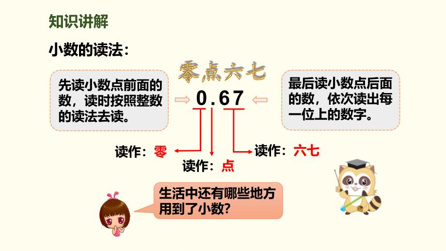 2024年人教版数学小学三年级下册教学课件3认识小数_第4页