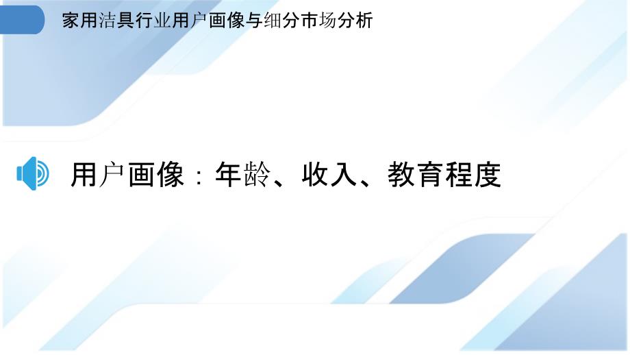 家用洁具行业用户画像与细分市场分析_第3页