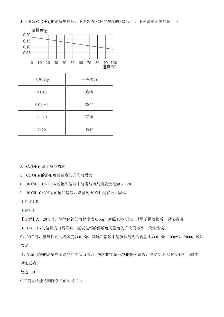 广东省深圳市2020年中考化学试题（含解析）_第5页