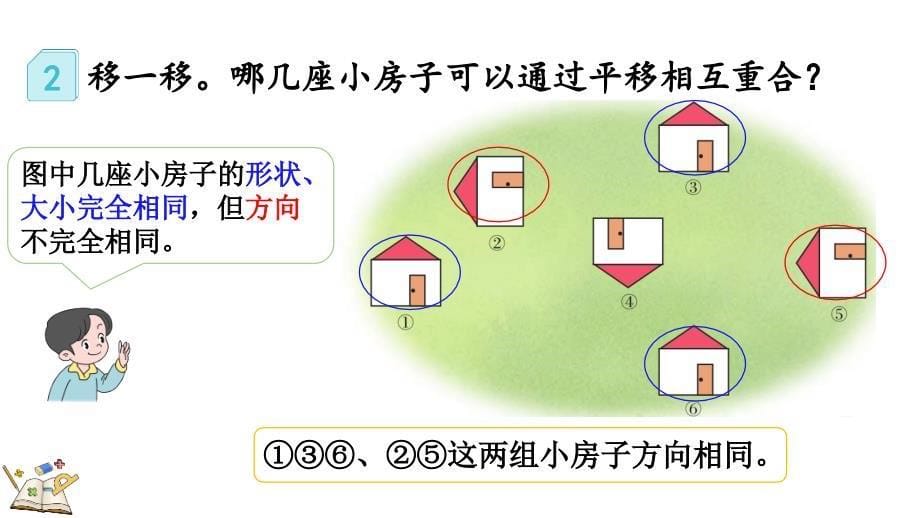 2024人教版数学小学二年级下册教学课件3.2 认识生活中的平移现象_第5页