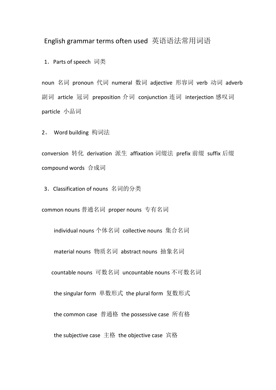 English grammar terms often used 英语语法常用词语_第1页