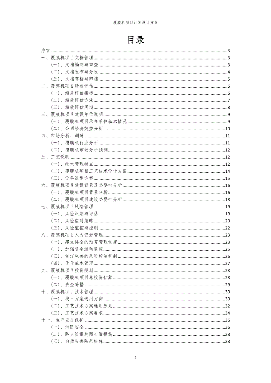 2024年覆膜机项目计划设计方案_第2页