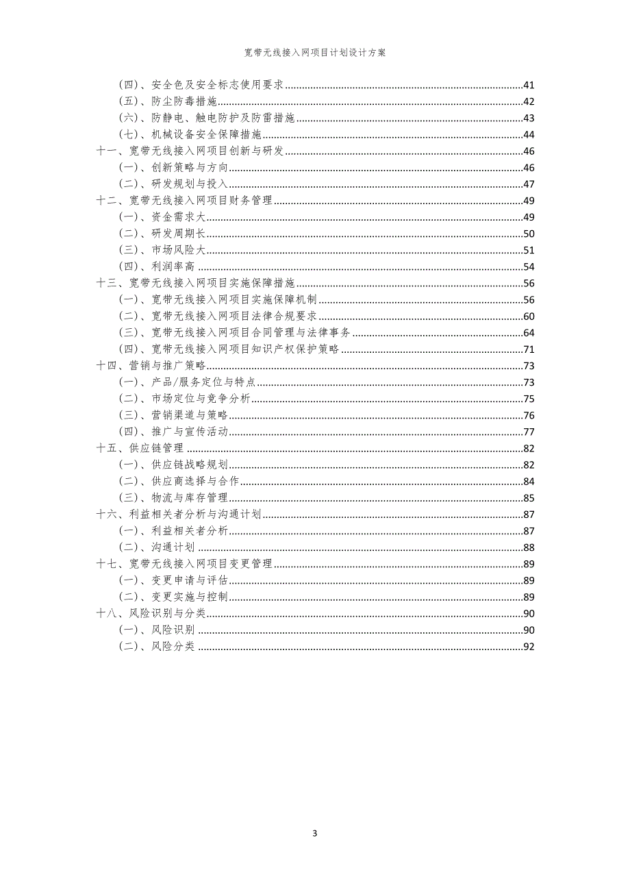 2024年宽带无线接入网项目计划设计方案_第3页