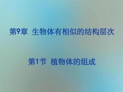 江苏省如皋市七年级生物下册 9.1 植物体的组成（新版）苏科版