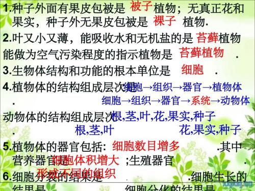 江苏省七年级生物下册11.2地面上的动物新版苏科版
