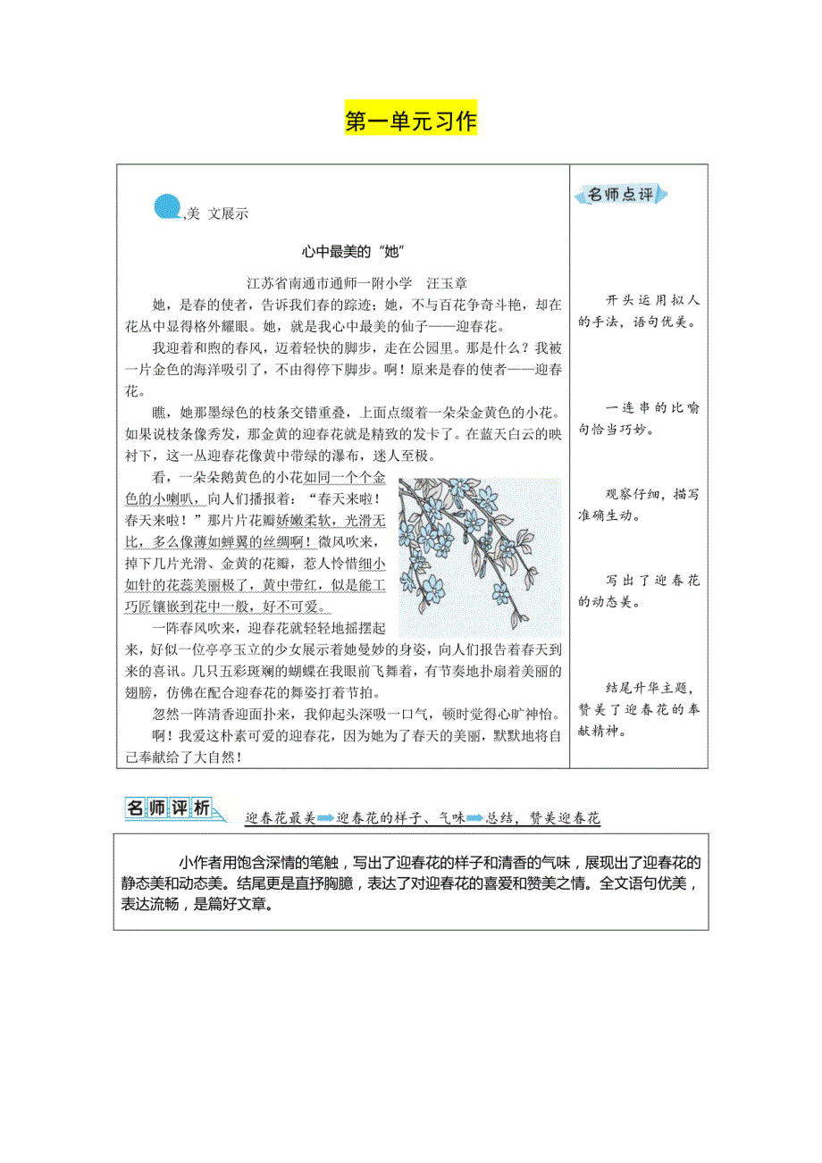 部编版人教版三年级语文下册同步作文 全册范文_第1页