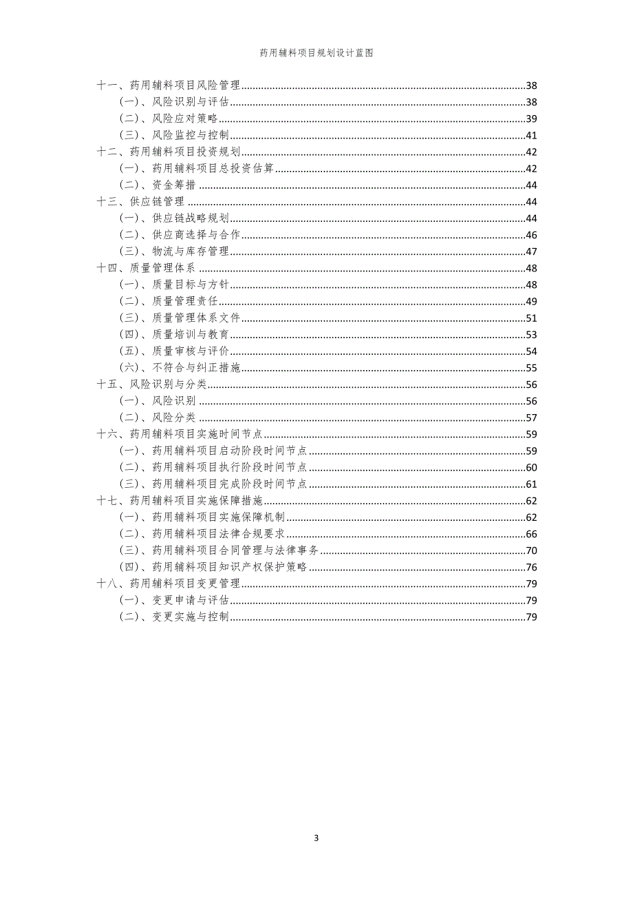 2024年药用辅料项目规划设计蓝图_第3页