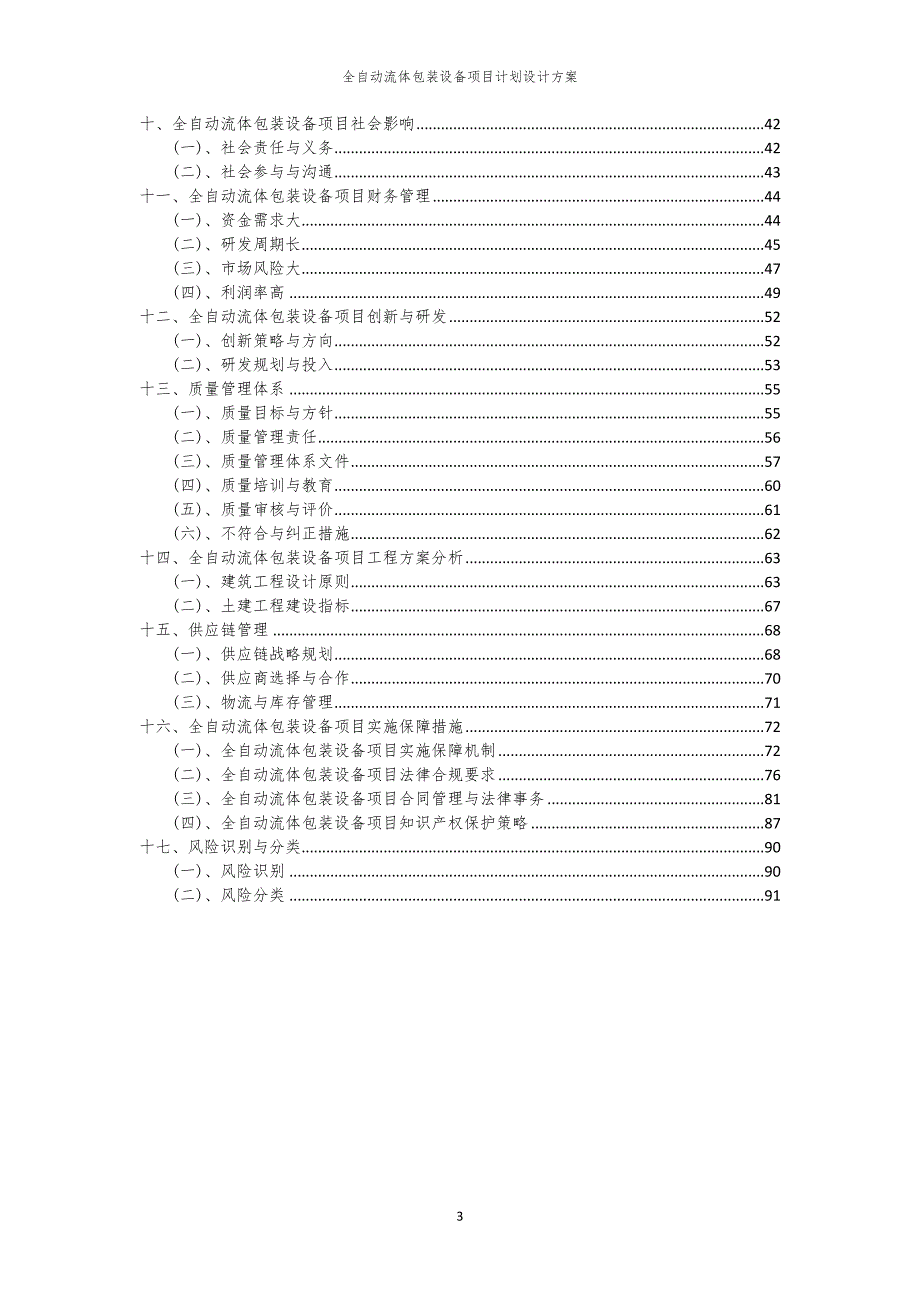 2024年全自动流体包装设备项目计划设计方案_第3页