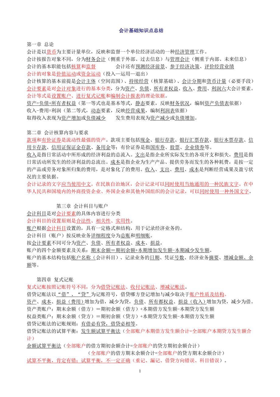 会计学基础知识点总结_第1页