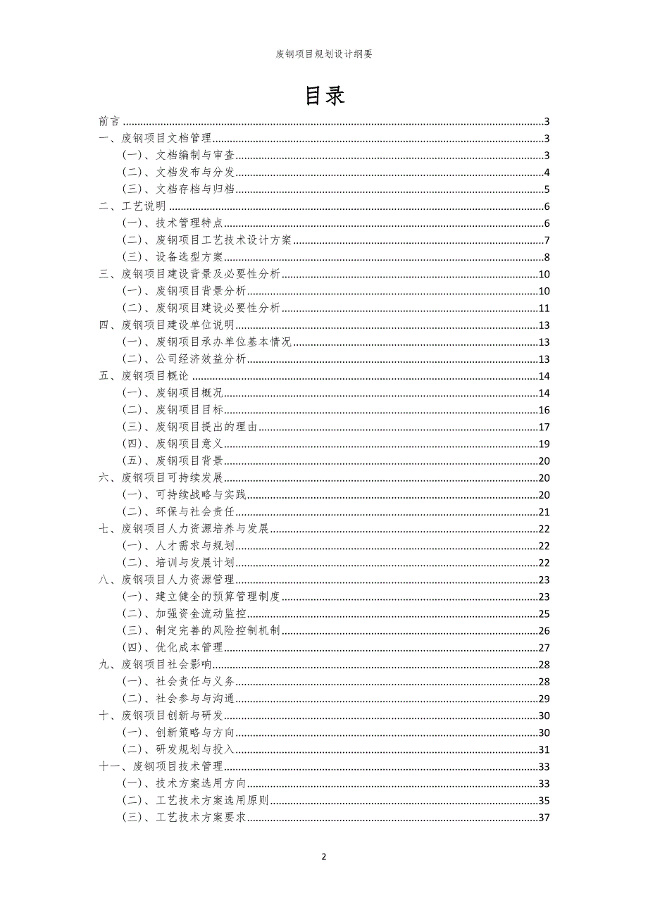 2024年废钢项目规划设计纲要_第2页