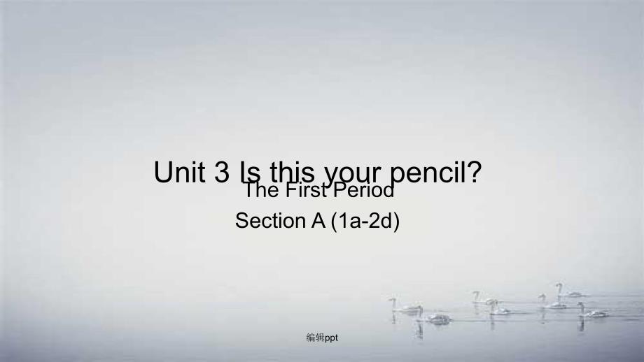 七年级英语上册 Unit 3 Is this your pencil The First Period Section A（1a-2d） 新人教版_第1页