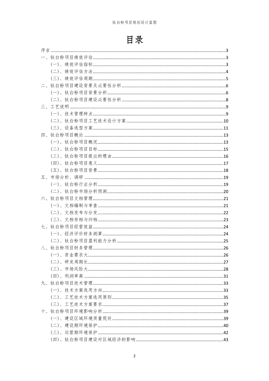 钛白粉项目规划设计蓝图_第2页
