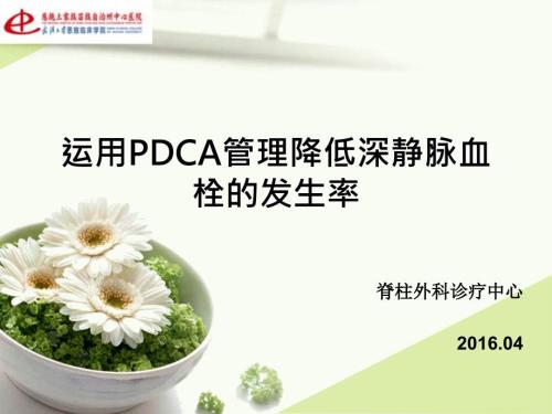 运用PDCA管理降低深静脉血栓的发生率 (1)