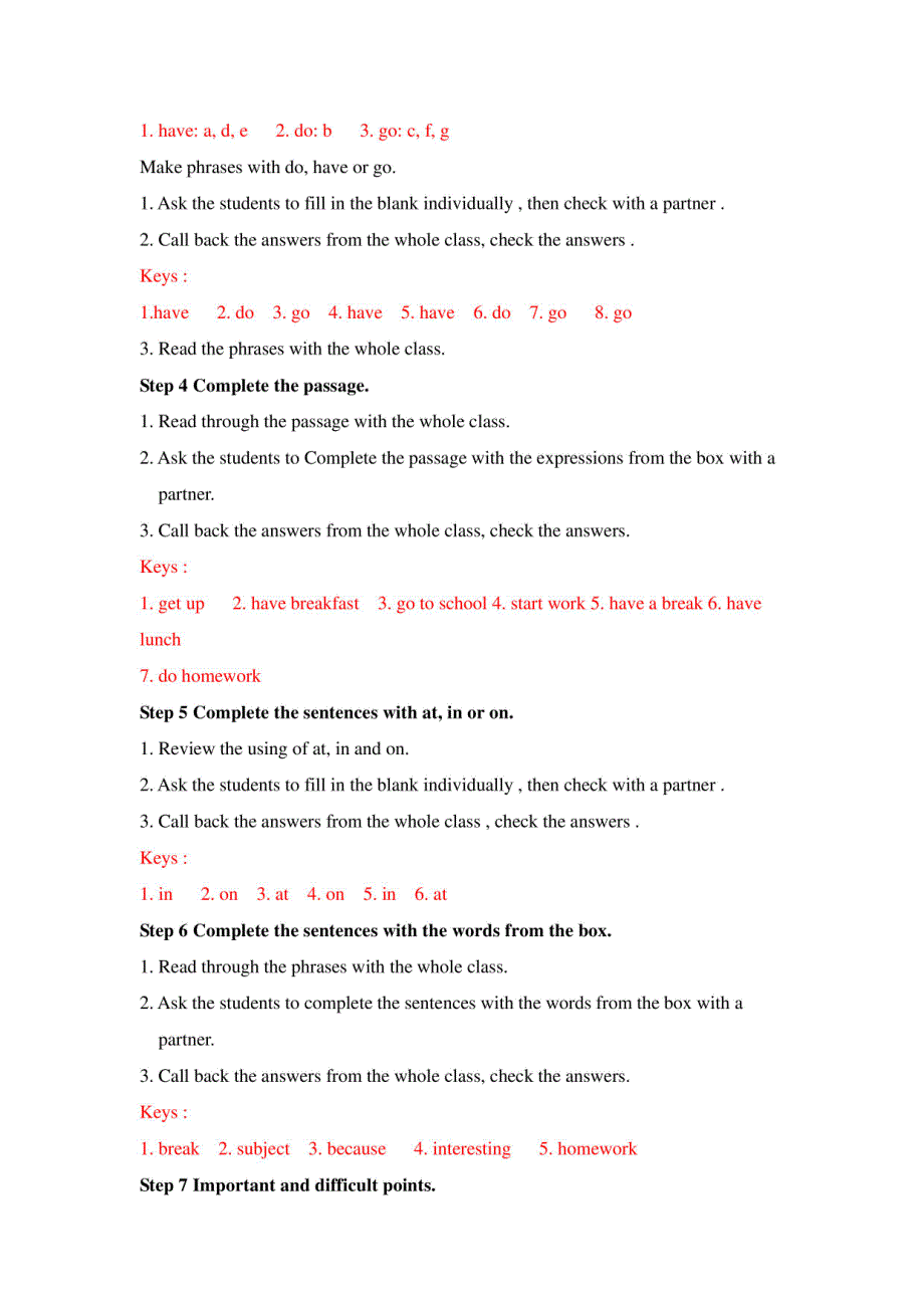 外研七年级英语教案：Unit 3 (四)_第3页