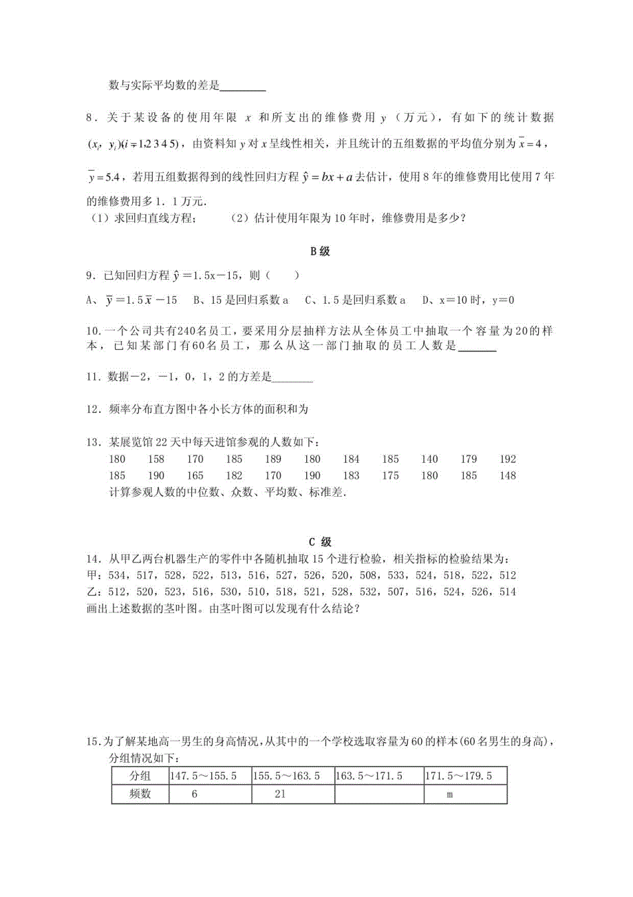 湖南省学业水平考试要点解读(数学)_第4页