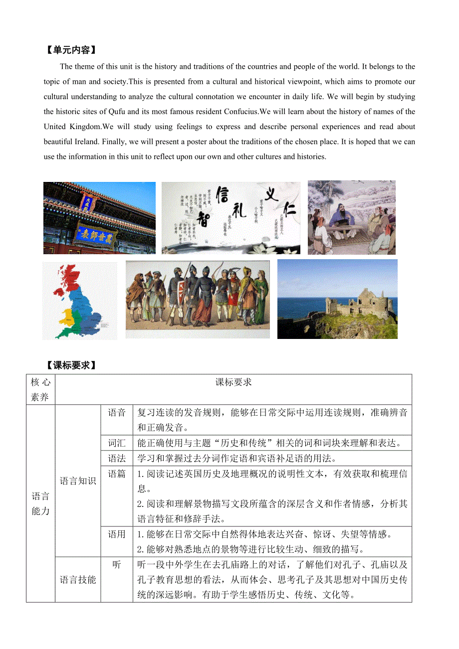 Unit 4 History and Traditions 大单元整体教学设计高中英语人教版 必修第二册_第2页