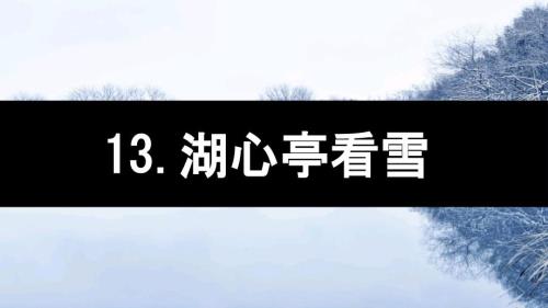 [初中语文]《湖心亭看雪+》课件+统编版语文九年级上册