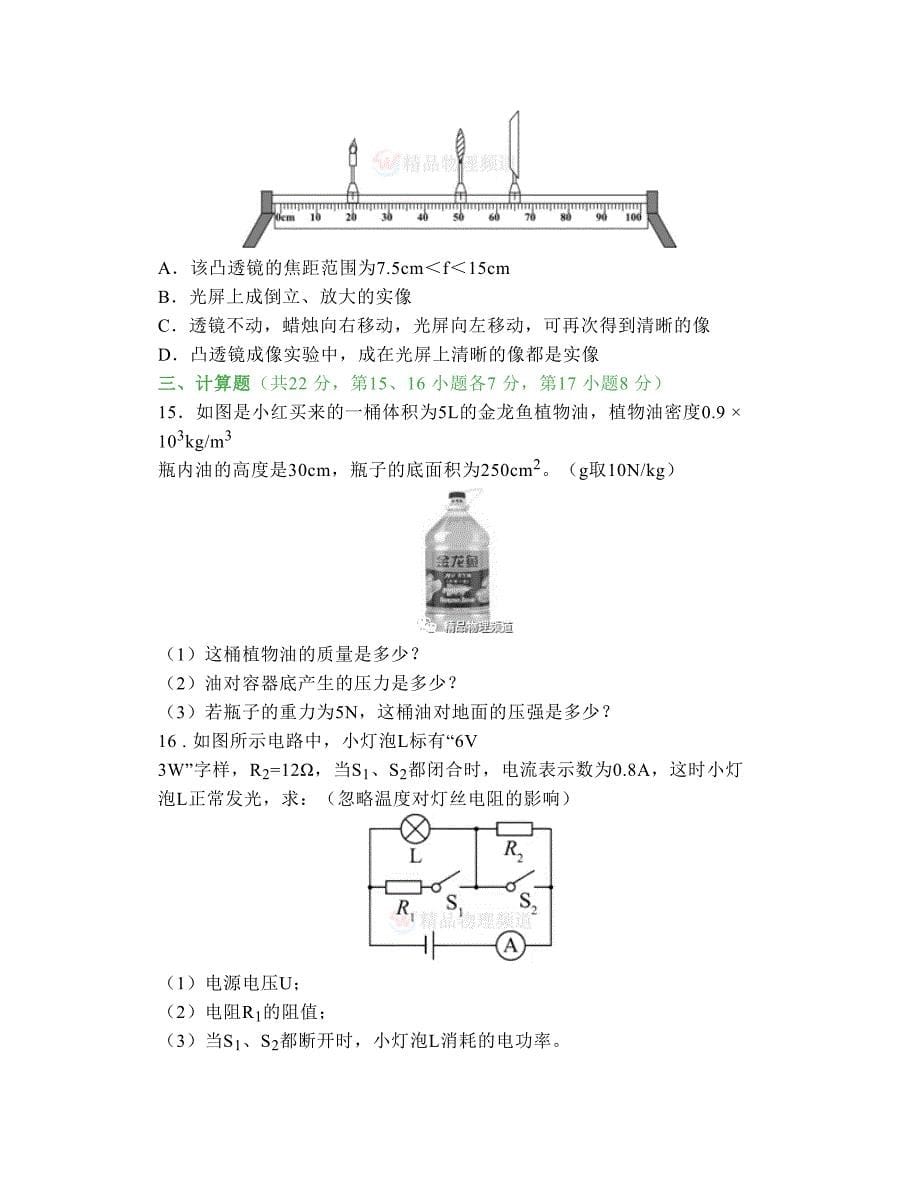 2024年中考物理仿真卷（附答案）_第5页