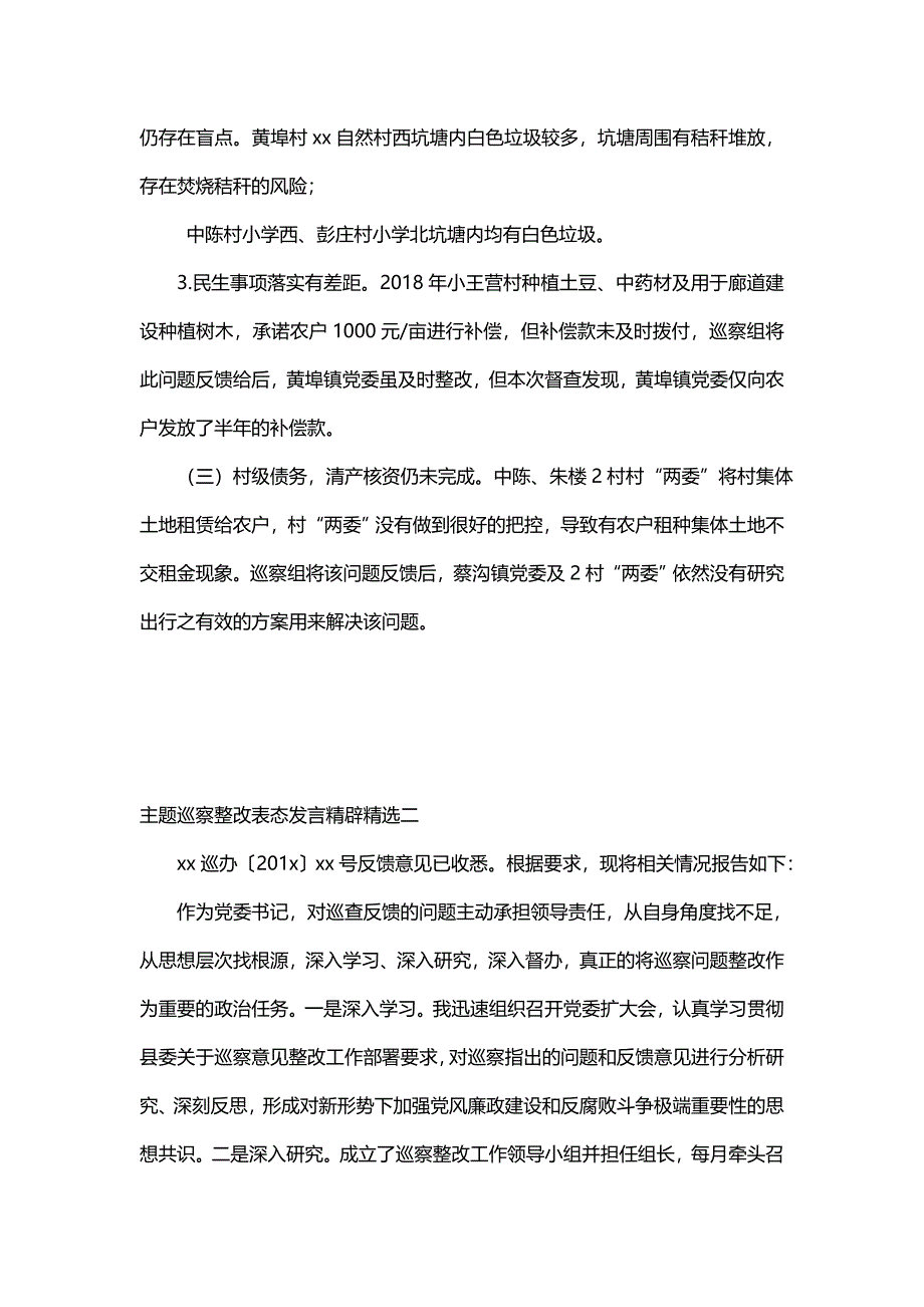 主题巡察整改表态发言精辟精选(十篇)_第3页