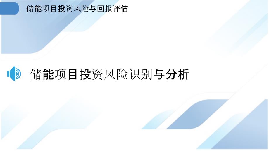 储能项目投资风险与回报评估_第3页