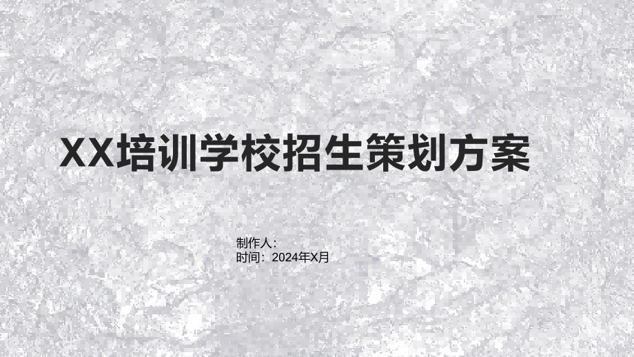 XX培训学校招生策划方案1_第1页