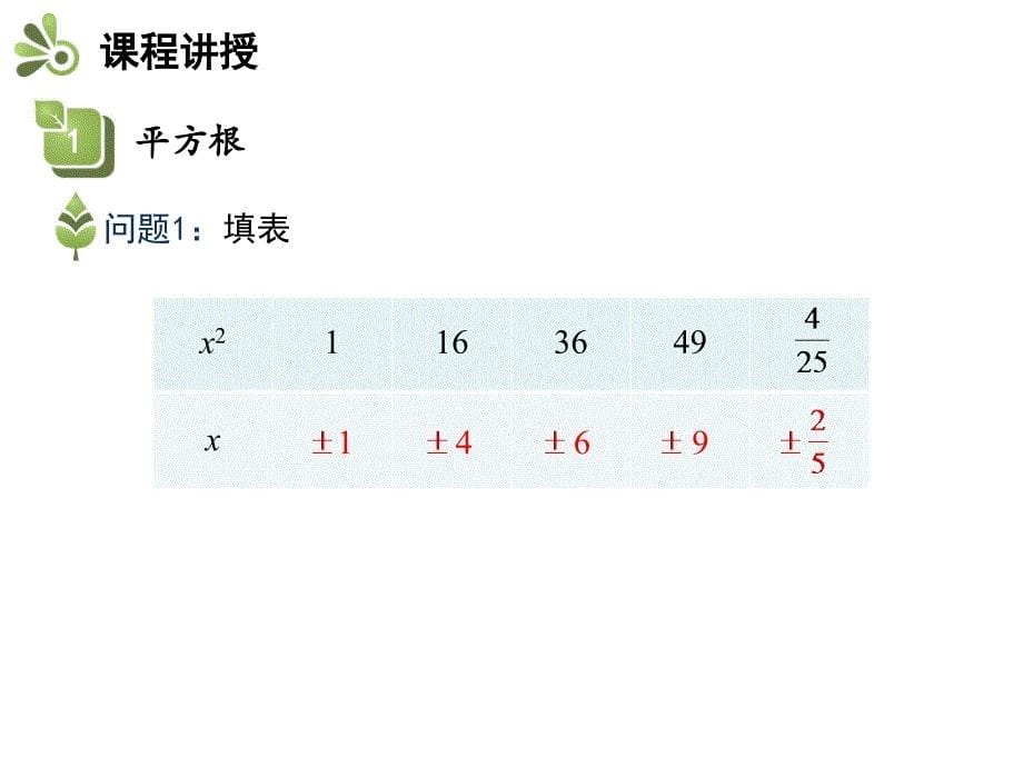 2024人教版数学七年级下册教学课件6.1 第2课时 平方根_第5页