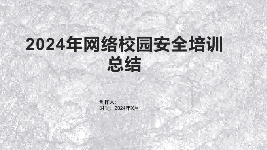 2024年网络校园安全培训总结_第1页