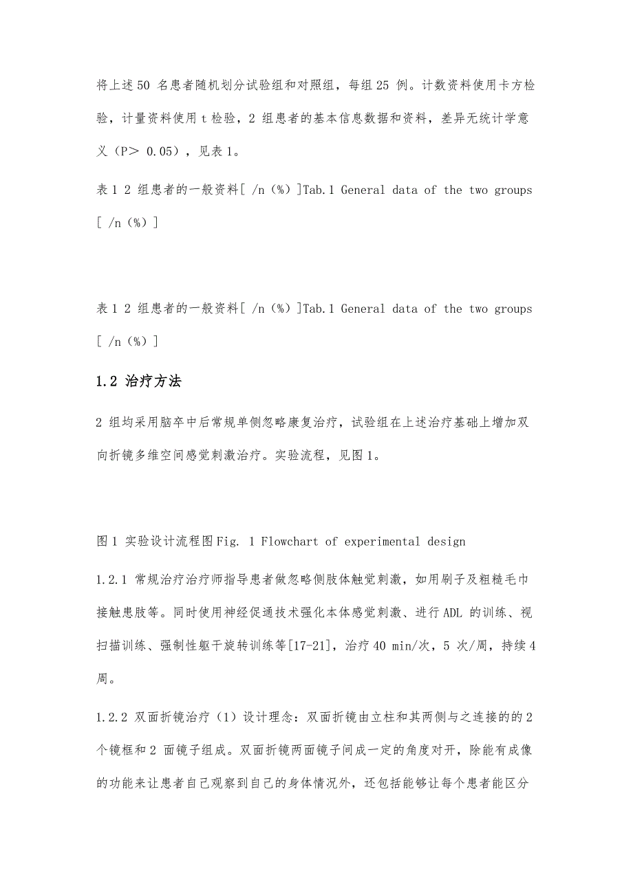 双向折镜多维空间感觉刺激治疗脑卒中单侧忽略疗效观察_第3页